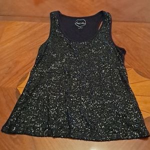 INC International Concepts sequined black tank